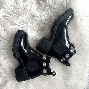 Madden Girl Black Gemstone boots// size 6.5